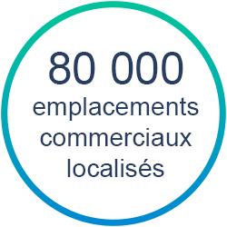 80 000 emplacements commerciaux localisés